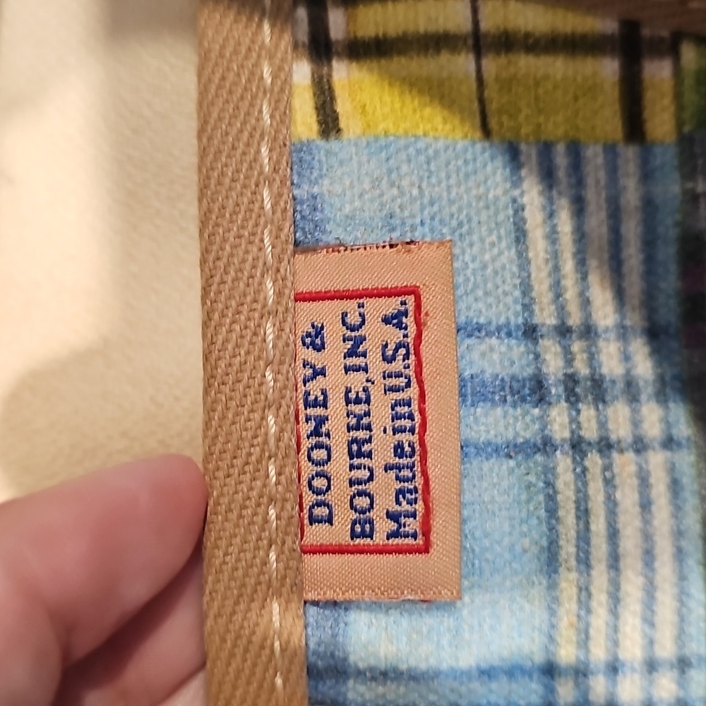 Dooney & Bourke Madras Plaid Picnic Ants Bucket Bag EUC - Picture 11 of 14